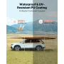 270 Degree Awning with Bulit-in LED Lights, 10.9 ㎡ Driver Side Vehicle Awning, Waterproof UV50+ Car Side Awnings, All-Weather Fr