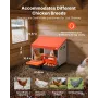 Chicken Nesting Boxes, 2 Compartments, Easy Egg Collection, Wall Mount, Easy to Assemble, Galvanized Steel and High-Strength Pla