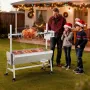 Rotisserie Grill, 38W BBQ Outdoor Pig & Lamb Spit Roaster, Charcoal Spit Roaster with 60 kg Capacity, Wheels & 7-Level Height, S