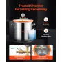 VEVOR 18.93 L Vacuum Chamber with Pump, 3.5 CFM 99 L/min, Single Stage Vacuum Pump, Stainless Steel Degassing Chamber Kit, Tempe