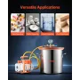 VEVOR 18.93 L Vacuum Chamber with Pump, 3.5 CFM 99 L/min, Single Stage Vacuum Pump, Stainless Steel Degassing Chamber Kit, Tempe