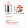 VEVOR 18.93 L Vacuum Chamber with Pump, 3.5 CFM 99 L/min, Single Stage Vacuum Pump, Stainless Steel Degassing Chamber Kit, Tempe