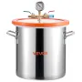 18.93 L Vacuum Chamber with Pump, 3.5 CFM 99 L/min, Single Stage Vacuum Pump, Stainless Steel Degassing Chamber Kit, Tempered Gl
