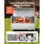 VEVOR Rotisserie Grill, 38W BBQ udendørs grise- og lammesteg, kulspydsteg med 60 kg kapacitet, hjul og 4-niveaus Hei