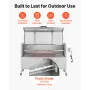Rotisserie Grill, 38W BBQ Outdoor Pig & Lamb Spit Roaster, Charcoal Spit Roaster with 60 kg Capacity, Wheels & 4-Level Height, S