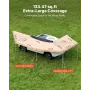 270 Degree Awning with Bulit-in LED Lights, 12.4 ㎡ Driver Side Vehicle Awning, Waterproof UV50+ Car Side Awnings, All-Weather Fr