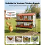 VEVOR Chicken Nesting Boxes, 8 Compartments, with Support Legs, Easy Egg Collection, Galvanized Steel and High-Strength Plastic,