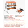 VEVOR Chicken Nesting Boxes, 8 Compartments, with Support Legs, Easy Egg Collection, Galvanized Steel and High-Strength Plastic,