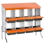 Chicken Nesting Boxes, 8 Compartments, with Support Legs, Easy Egg Collection, Galvanized Steel and High-Strength Plastic, Roll 