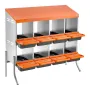 Chicken Nesting Boxes, 8 Compartments, with Support Legs, Easy Egg Collection, Galvanized Steel and High-Strength Plastic, Roll 