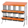VEVOR Chicken Nesting Boxes, 8 Compartments, with Support Legs, Easy Egg Collection, Galvanized Steel and High-Strength Plastic,