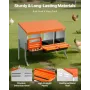 VEVOR Chicken Nesting Boxes, 3 Compartments, with Support Legs, Easy Egg Collection, Galvanized Steel and High-Strength Plastic,