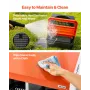 Chicken Nesting Boxes, 3 Compartments, with Support Legs, Easy Egg Collection, Galvanized Steel and High-Strength Plastic, Roll 