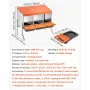 VEVOR Chicken Nesting Boxes, 3 Compartments, with Support Legs, Easy Egg Collection, Galvanized Steel and High-Strength Plastic,