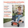 VEVOR 4-Wheel Folding Mobility Scooter for Adults & Seniors, 120kg Loading Electric Mobility Scooter, All-Terrain Travel Wheelch