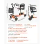 VEVOR 4-Wheel Folding Mobility Scooter for Adults & Seniors, 120kg Loading Electric Mobility Scooter, All-Terrain Travel Wheelch