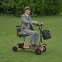 4-Wheel Folding Mobility Scooter for Adults & Seniors, 120kg Loading Electric Mobility Scooter, All-Terrain Travel Wheelchair wi