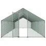 Metal Chicken Coop, 9.8x26.2x6.5 ft Large Walk-in Chicken Runs with Cover, Spire Roof Hen House Enclosure with Security Lock, Ou