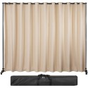 Curtain Divider Stand, 8 x 10 ft, 4 Rolling Wheels Room Divider Kit, Aluminum Alloy Frame, Blackout Curtain & Portable Oxford