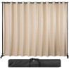 Gardindeler stativ, 8 x 10 ft, 4 rullende hjul Room divider kit, aluminiumslegering, blackout gardin og bærbar Oxford