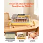 VEVOR 48 Egg Incubator, Automatic Egg Turner with LED Candler, Temperature Display & Auto Humidity Control, 360° View Clear Wind