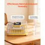 VEVOR 48 Egg Incubator, Automatic Egg Turner with LED Candler, Temperature Display & Auto Humidity Control, 360° View Clear Wind