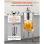 VEVOR Stainless Steel Conical Fermenter, 8 Gal/30L Home Brewing Fermenation Tank, Brew Bucket Fermentor with Conical Bottom, 3 A