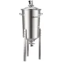 Stainless Steel Conical Fermenter, 8 Gal/30L Home Brewing Fermenation Tank, Brew Bucket Fermentor with Conical Bottom, 3 Adjusta