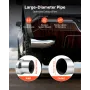 Elbow Exhaust Tip, 101.6mm Inlet, 127mm Outlet, 584mm Overall Length, Chrome Turn Down Exhaust Tip with Clamp for Truck, Sedan, 