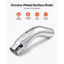 Elbow Exhaust Tip, 101.6mm Inlet, 127mm Outlet, 584mm Overall Length, Chrome Turn Down Exhaust Tip with Clamp for Truck, Sedan, 