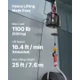 2-in-1 Electric Hoist Winch, 500 kg Capacity, 1500W Portable Power Winch Crane, 7.6 m Lifting Height, 5 m/min with Manual and Wi