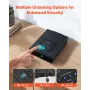 Gun Safe, Pistol Handgun Drawer Safe with Fingerprint/Password/Key, 3-Way Quick Access Firearm Case Drawer with Screen for 2 Pis