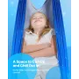 VEVOR Sensory Swing, Double-Layer Fabric Sensorys Hammock, Indoor & Outdoor Sensory Swing with 360° Swivel Hanger, O-Sling, Hold