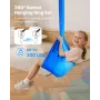 VEVOR Sensory Swing, Double-Layer Fabric Sensorys Hammock, Indoor & Outdoor Sensory Swing with 360° Swivel Hanger, O-Sling, Hold