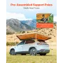270 Degree Awning, 4.9 ㎡ Driver Side Vehicle Awning, Waterproof UV50+ Car Side Awnings with Carry Bag, All-Weather Free-Standing