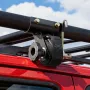 VEVOR Ladder Rack Ratchet Straps, 47.6-50.8 mm Black Round Tube Mount, 38 mm Wide x 2.25 m Long Black Ladder Rack Straps with Do