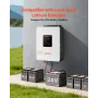 3000W Hybrid Solar Inverter, 24V DC to 230V AC, Pure Sine Wave Power Inverter Charger, Built-in 80A MPPT Solar Controller, Compa