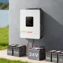 VEVOR 3000W Hybrid Solar Inverter, 24V DC til 230V AC, Pure Sine Wave Power Inverter Oplader, Indbygget 80A MPPT Solar
