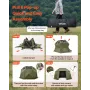 Pop up Gazebo Screen Tent, 3.96 x 3.96 m, 13-Sided Spherical Camping Canopy Tent with Removable Top & Carry Bag, Quick-Set & Bit