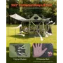VEVOR Pop up Gazebo Screen Telt, 3,96 x 3,96 m, 13-sidet sfærisk campingtelttelt med aftagelig top og bæretaske, Quick-Set