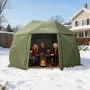 VEVOR Pop up Gazebo Screen Telt, 3,96 x 3,96 m, 13-sidet sfærisk campingtelttelt med aftagelig top og bæretaske, Quick-Set