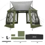 VEVOR Pop up Gazebo Screen Telt, 3,96 x 3,96 m, 13-sidet sfærisk campingtelttelt med aftagelig top og bæretaske, Quick-Set