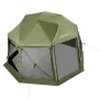 VEVOR Pop up Gazebo Screen Tent, 3.96 x 3.96 m, 13-Sided Spherical Camping Canopy Tent with Removable Top & Carry Bag, Quick-Set