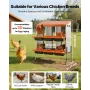 VEVOR Chicken Nesting Boxes, 6 Compartments, with Support Legs, Easy Egg Collection, Galvanized Steel and High-Strength Plastic,