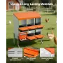 Chicken Nesting Boxes, 6 Compartments, with Support Legs, Easy Egg Collection, Galvanized Steel and High-Strength Plastic, Roll 