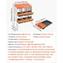 VEVOR Chicken Nesting Boxes, 6 Compartments, with Support Legs, Easy Egg Collection, Galvanized Steel and High-Strength Plastic,