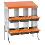 VEVOR Chicken Nesting Boxes, 6 Compartments, with Support Legs, Easy Egg Collection, Galvanized Steel and High-Strength Plastic,