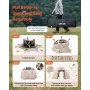Pop up Gazebo Screen Tent, 3.6x3.6 m, 13-Sided Spherical Camping Canopy Tent with Removable Top & Carry Bag, Quick-Set & Bite-Pr