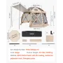 Pop up Gazebo Screen Telt, 3,6x3,6 m, 13-sidet sfærisk