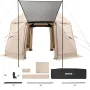 VEVOR Pop up Gazebo Screen Telt, 3,6x3,6 m, 13-sidet sfærisk campingtelttelt med aftagelig top & bæretaske, Quick-Set & B